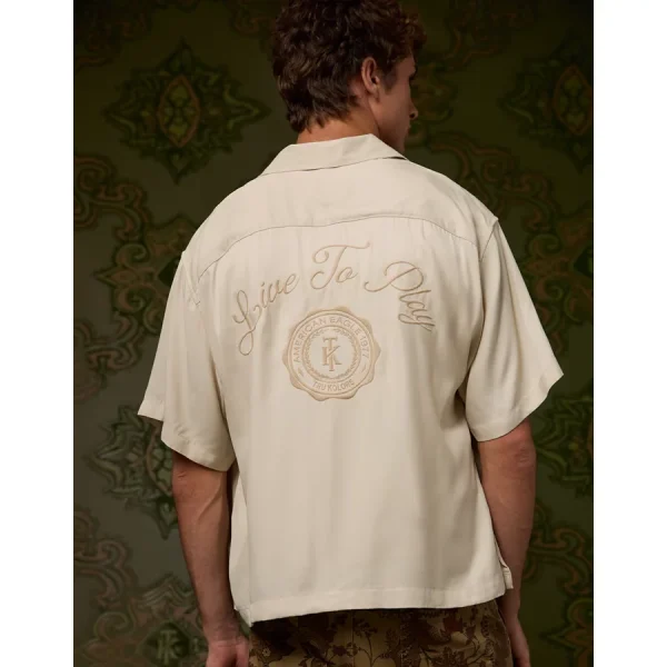 AE x Tru Kolors Short Sleeve Camp Shirt - Cream