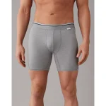 AEO Men's 6" Ultra Soft Boxer Brief - Charcoal