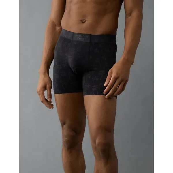 AEO Men's Palm Trees 4.5" StealthMode Boxer Brief - Black