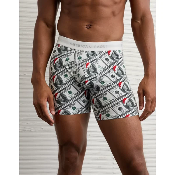 AEO Men's Santa Benjamin 6" Classic Boxer Brief - Cream