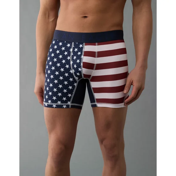 AEO Men's Stars & Stripes 6" Classic Boxer Brief - Navy