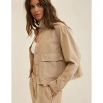 Aerie Cropped Chore Jacket - Koko Brown