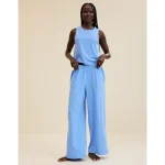 Aerie Dream Jersey Trouser PJ - Dream Blue
