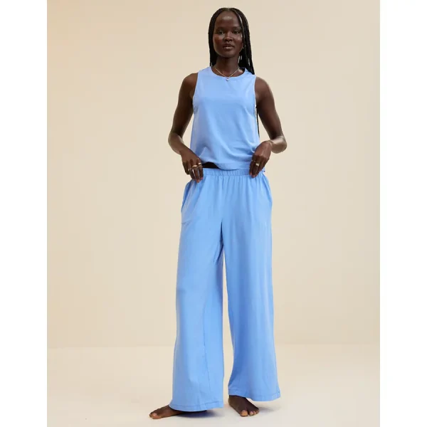 Aerie Dream Jersey Trouser PJ - Dream Blue