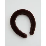Aerie Fur Headband - Deep Earth