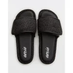 Aerie Straw Sandal - True Black