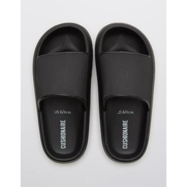 Cushionaire Feather Slide - Black