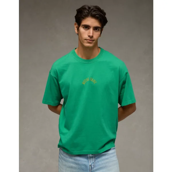AE Boxy Notre Dame Fighting Irish Graphic T-Shirt - Green