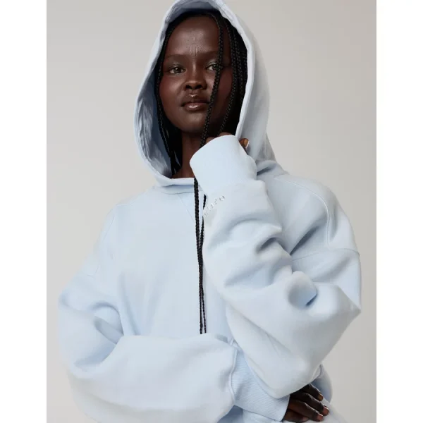 OFFLINE By Aerie Cloud Fleece Classic Length Hoodie - Eyelet Blue
