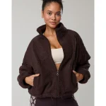 OFFLINE By Aerie Fluff Love Full Zip Jacket - Deep Earth