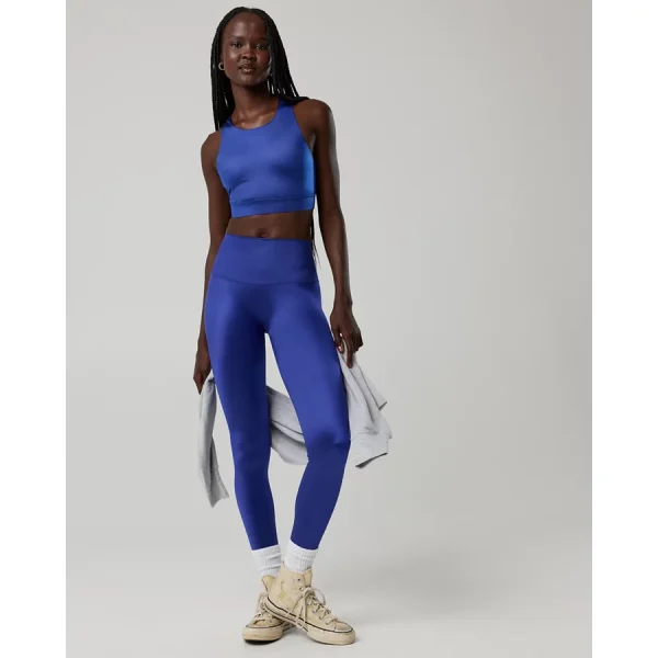 OFFLINE By Aerie Goals Gloss High Waisted Legging - Deep Cobalt