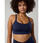OFFLINE By Aerie Real Me Hold Up! Layered Sports Bra - Royal Navy
