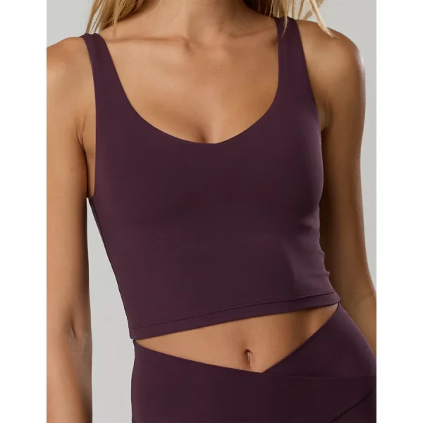 OFFLINE By Aerie Real Me Low Key Longline Sports Bra - Cool Berry