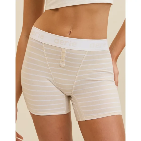 Superchill Cotton High Waisted Logo Boxer Underwear - Cake Batter