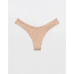 Superchill Modal Rib Thong Underwear - Sands