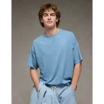 AE Laidback Luxe Heavyweight Oversized T-Shirt - Light Blue