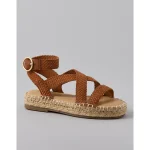 AE Strappy Espadrille Sandal - Amber Brown