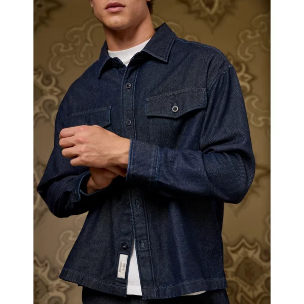 AE x Tru Kolors Chenille Shirt - Navy