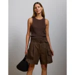 AE77 Premium Linen Trouser Short - Brown