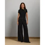 AE77 Premium Super Wide Jean - Black