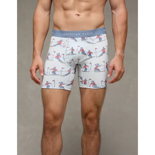 AEO Men's Skier 6" Classic Boxer Brief - White