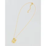 Athra Bubble Letter Necklace - Gold