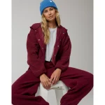 OFFLINE By Aerie Fluff Love Sherpa Jacket - Deep Cherry
