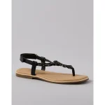 AE Braided Thong Sandal - Black