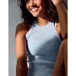 Pickletini Olivia Halter Sweater Tank - Eyelet Blue