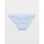 Show Off Vintage Lace String Bikini Underwear - Eyelet Blue
