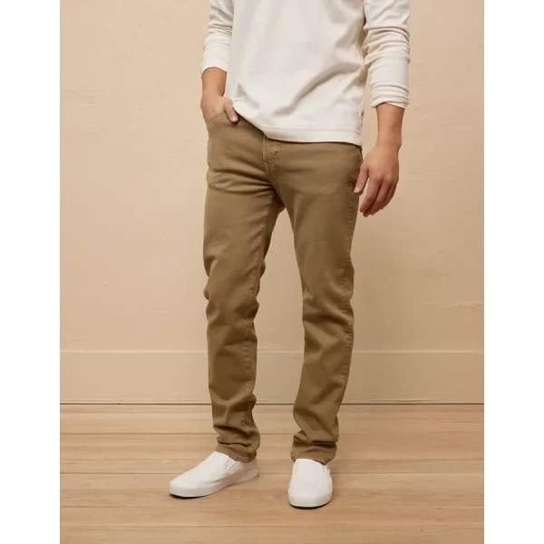 AE EasyFlex Slim Straight Jean - Toasted Almond