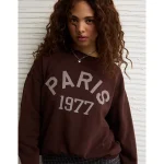 AE Funday Graphic Sweatshirt - Dark Brown
