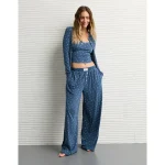 AE Pointelle 3-Piece PJ Set - Navy