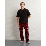 AE Snoopy Flannel PJ Pant - Red
