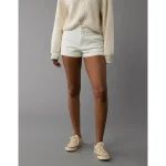 AE Stretch High-Waisted Trouser Short Short - White