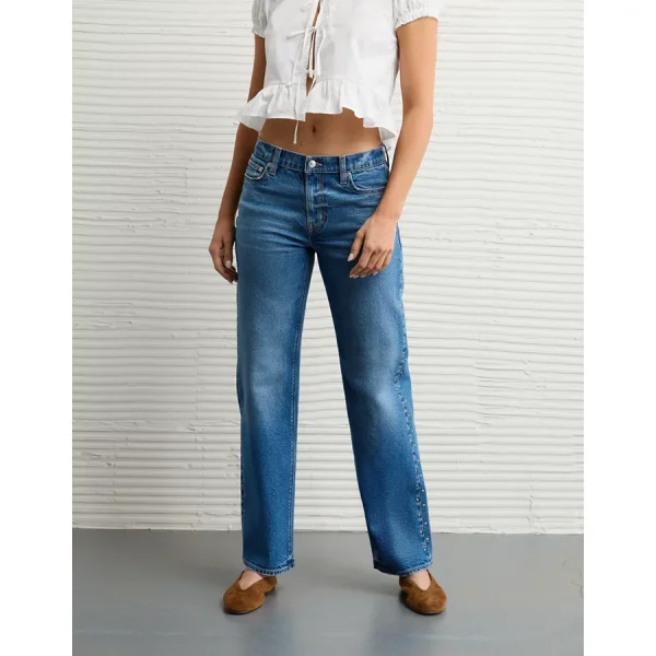 AE Stretch Studded High-Waisted Stovepipe Jean - Had A Cool Moment