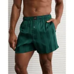 AEO Men's Satin Pocket Boxer Short - Green