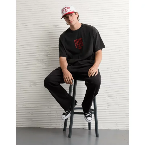 AE Boxy Ohio State Buckeyes Graphic T-Shirt - Dark Shadow