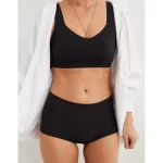 SMOOTHEZ Everyday Mid Rise Boyshort Underwear - True Black