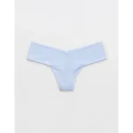 SMOOTHEZ Everyday V Thong Underwear - Eyelet Blue