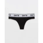 Superchill Cotton Logo Thong Underwear - True Black