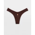Superchill Cotton Rib Thong Underwear - Canyon Sun