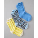AE Holiday Crew Socks 3-Pack - Blue