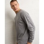 AE Icon Long-Sleeve T-Shirt - Grey