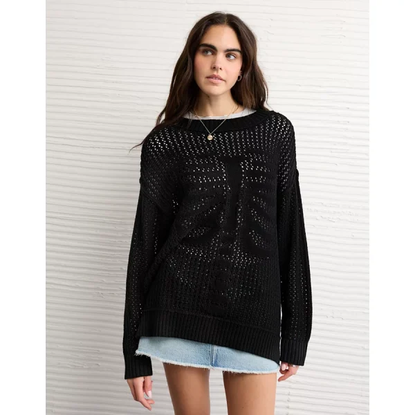 AE Mesh Skeleton Sweater - Black