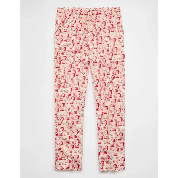 AE Snoopy Flannel PJ Pant - Nude