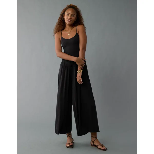 AE Soft and Sexy Wide-Leg Jumpsuit - Black
