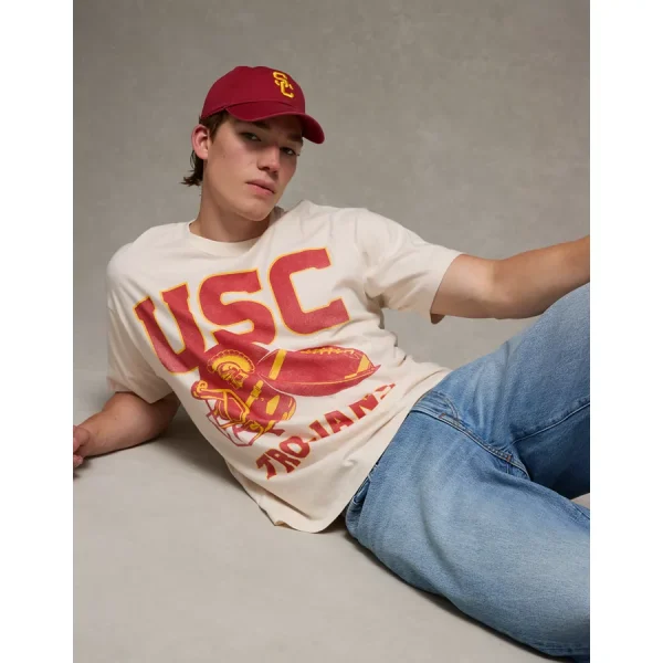 AE USC Trojans Graphic T-Shirt - Cream