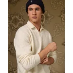 AE x Tru Kolors Long Sleeve Sweater Polo - Cream