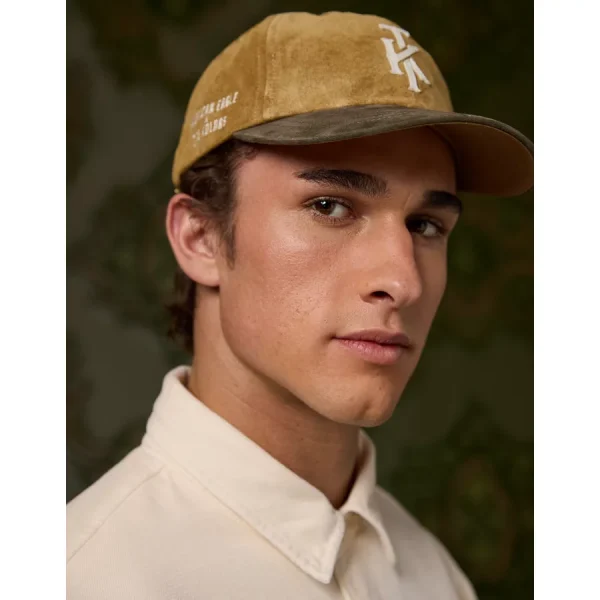 AE x Tru Kolors Suede Baseball Hat - Khaki